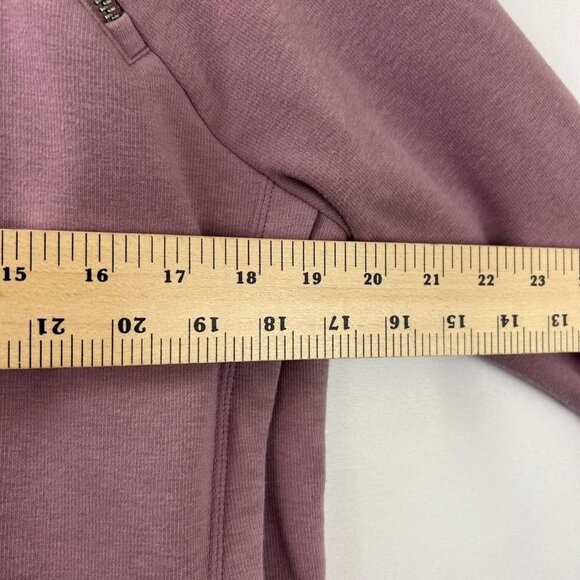 Athleta Women's Medium Mauve Asymmetrical Zip Pullover Sweatshirt Long Sleeve - Picture 7 of 15